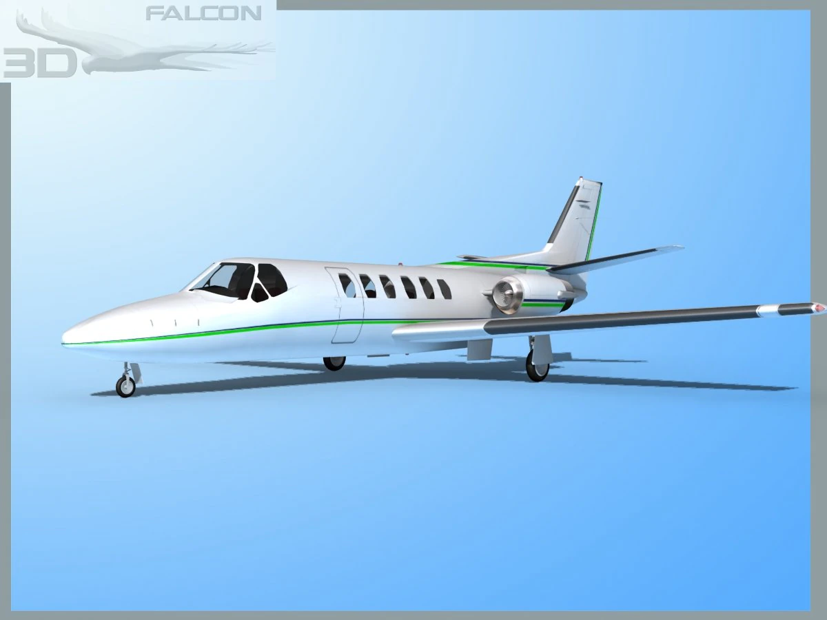 falcon3d citation v c560 fs07 3D Model .c4d .max .obj .3ds .fbx .stl .blend 