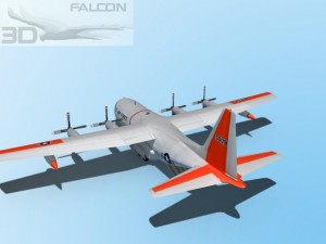 falcon3d c130 hercules usaf sar Modello 3D