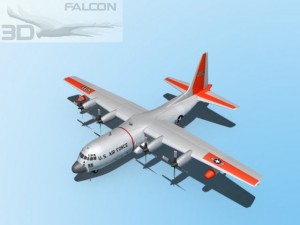 falcon3d c130 hercules usaf sar Modello 3D