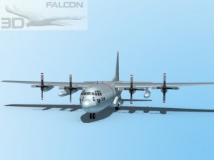 falcon3d c130 hercules us navy Modèle 3D