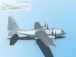 falcon3d c130 hercules us navy 3D Model