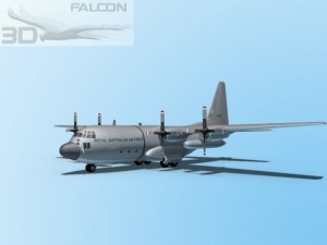 falcon3d c130 hercules australian 3Dモデル
