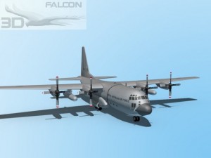 falcon3d c130 hercules australian 3Dモデル