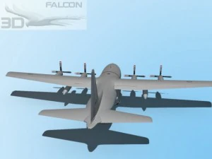 falcon3d c130 hercules australian 3D Model