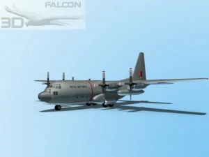 falcon3d c130 hercules royal air force 3D Model
