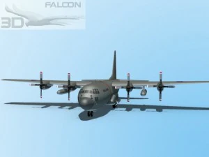 falcon3d c130 hercules royal air force 3D Model
