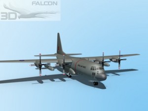 falcon3d c130 hercules royal air force Modello 3D
