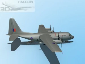 falcon3d c130 hercules royal air force 3D Model