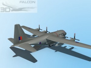 falcon3d c130 hercules royal air force Modello 3D