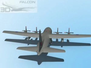 falcon3d c130 hercules royal air force 3D Model