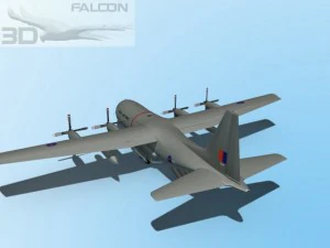 falcon3d c130 hercules royal air force 3D Model