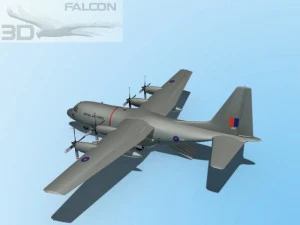 falcon3d c130 hercules royal air force 3D Model