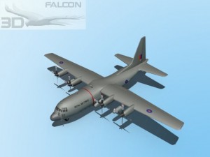 falcon3d c130 hercules royal air force Modello 3D