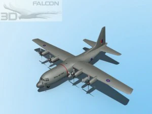 falcon3d c130 hercules royal air force 3D Model