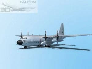 falcon3d c130 hercules  pakistan 3D Model