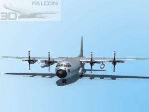 falcon3d c130 hercules  pakistan 3D Модель