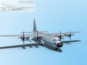 falcon3d c130 hercules  pakistan 3D Model