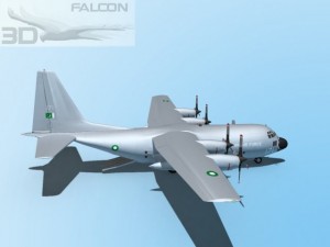falcon3d c130 hercules  pakistan 3D Модель