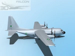 falcon3d c130 hercules  pakistan 3D Model
