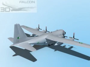 falcon3d c130 hercules  pakistan 3D Model