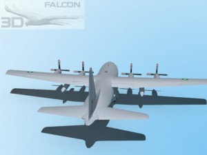 falcon3d c130 hercules  pakistan 3D Модель