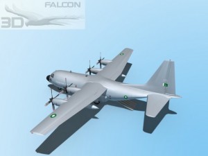 falcon3d c130 hercules  pakistan 3D Модель