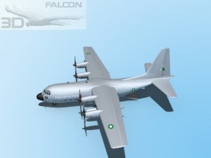 falcon3d c130 hercules  pakistan 3D Модель