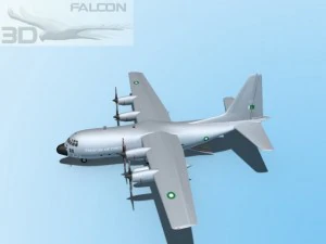 falcon3d c130 hercules  pakistan 3D Model