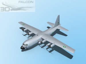 falcon3d c130 hercules  pakistan 3D Модель