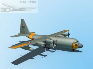 falcon3d c130 大力神丹麦 3D 模型