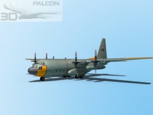falcon3d c130 hercules denmark 3D Model