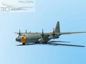 falcon3d c130 hercules denmark 3D Model