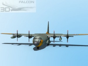 falcon3d c130 hercules denmark 3D Model