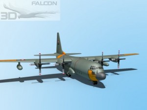 falcon3d c130 hercules denmark 3D Model