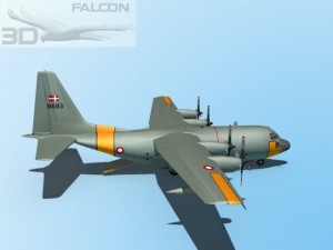falcon3d c130 hercules denmark 3D Model