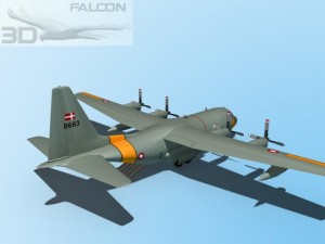 falcon3d c130 hercules denmark 3D Model