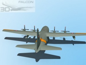 falcon3d c130 hercules denmark 3D Model