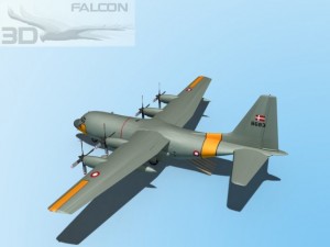 falcon3d c130 hercules denmark 3D Model