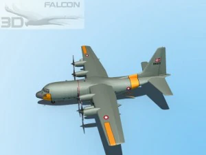 falcon3d c130 hercules denmark 3D Model