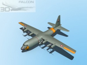 falcon3d c130 hercules denmark 3D Model