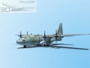 falcon3d c130 hercules usaf Modelo 3D