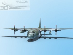 falcon3d c130 hercules usaf Modelo 3D