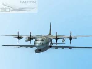 falcon3d c130 hercules usaf 3D Model