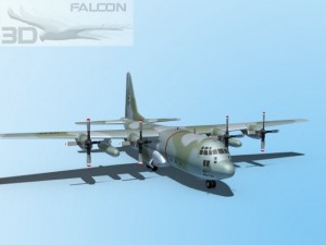falcon3d c130 hercules usaf Modelo 3D