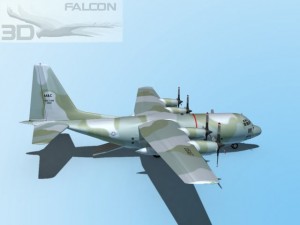 falcon3d c130 hercules usaf Modelo 3D
