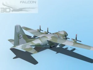 falcon3d c130 hercules usaf 3D Model