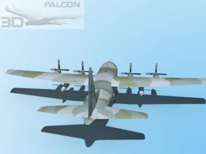 falcon3d c130 hercules usaf 3D Model
