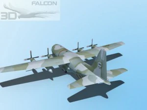 falcon3d c130 hercules usaf 3D Model
