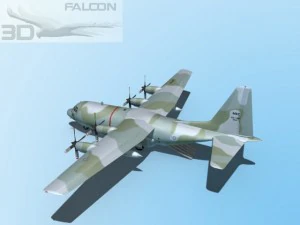falcon3d c130 hercules usaf 3D Model