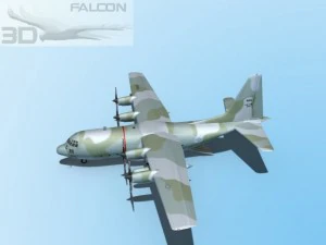 falcon3d c130 hercules usaf 3D Model